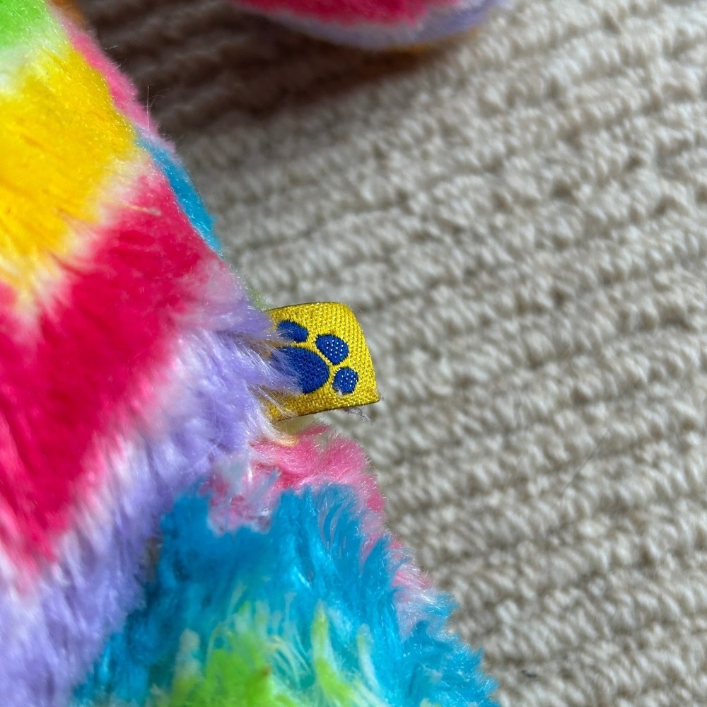 Build-A-Bear‎ Rainbow Chevron Bunny Plush Kids Retired VTG 2014 - Picture 11 of 12